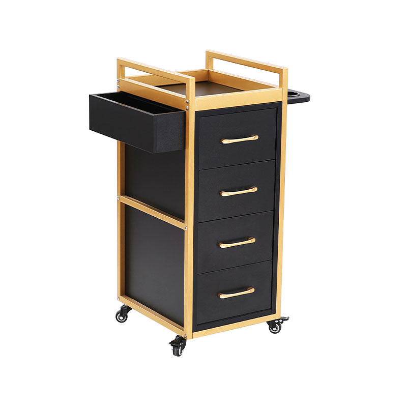 HZ2069BK / HZ2069W কালো এবং সোনার বিউটি সেলুন ট্রলি কার্ট