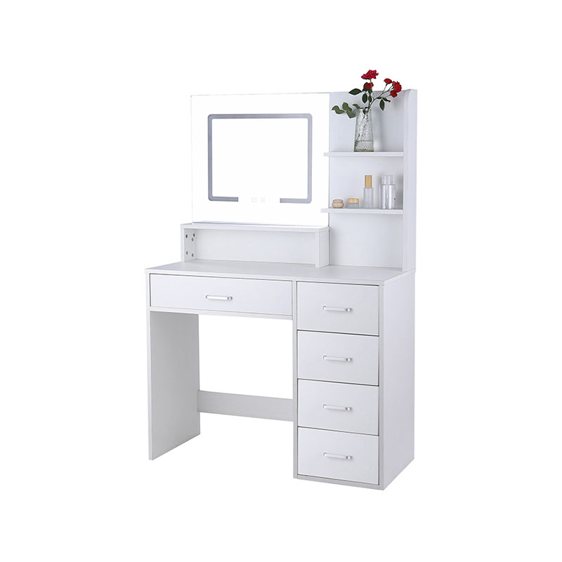 HZ3041 বড় LED মিরর এবং লাইট ড্রেসিং টেবিল সহ আধুনিক পর্যাপ্ত স্টোরেজ