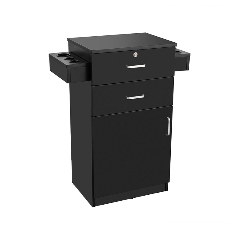 হেয়ার স্টাইলিস্ট হেয়ারড্রেসারের জন্য লক সহ HZ2023 কাঠের সেলুন স্টেশন