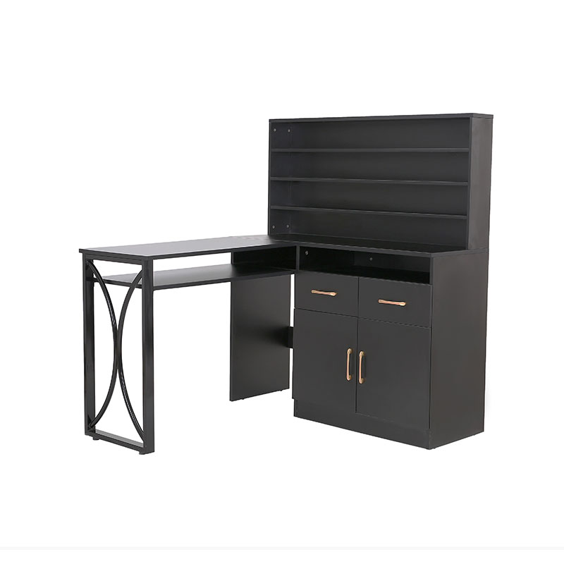 HZ2080 ড্রয়ার সহ কালো বহুমুখী ম্যানিকিউর টেবিল