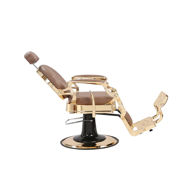 HZ8799B-K / HZ8799B-R / HZ8799G-R / HZ8799H-Z সোনার ফ্রেমে কালো নাপিত চেয়ার