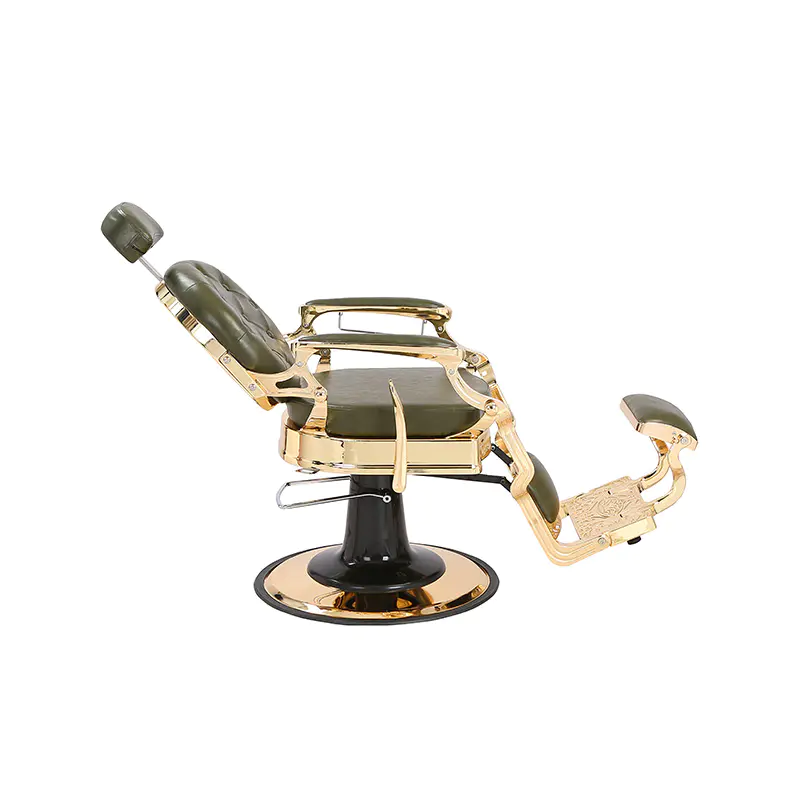 HZ8799B-K / HZ8799B-R / HZ8799G-R / HZ8799H-Z সোনার ফ্রেমে কালো নাপিত চেয়ার