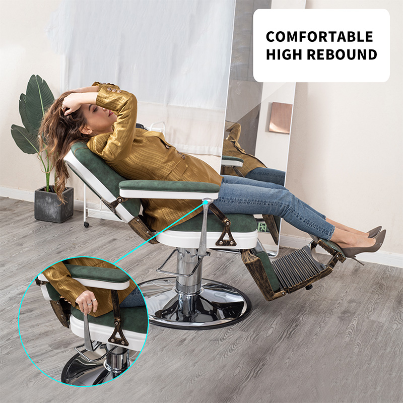 HZ8753BK / HZ8753GR / HZ8753RD ব্ল্যাক ভিনটেজ লিংকন নাপিত চেয়ার