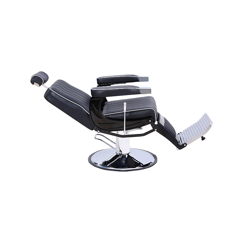 HZ8752SX কালো এবং সাদা ঘূর্ণিত প্রান্ত স্ট্রিপ উল্লম্ব স্ট্রাইপ হেয়ারস্টাইলিং চেয়ার