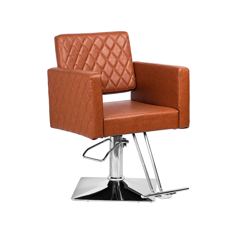 HZ8822D / HZ8822DBK ব্রাউন / কালো চুলের চেয়ার সহ প্রশস্ত আসন অ্যালুমিনিয়াম খাদ ফুটরেস্ট হাইড্রোলিক নাপিত চেয়ার