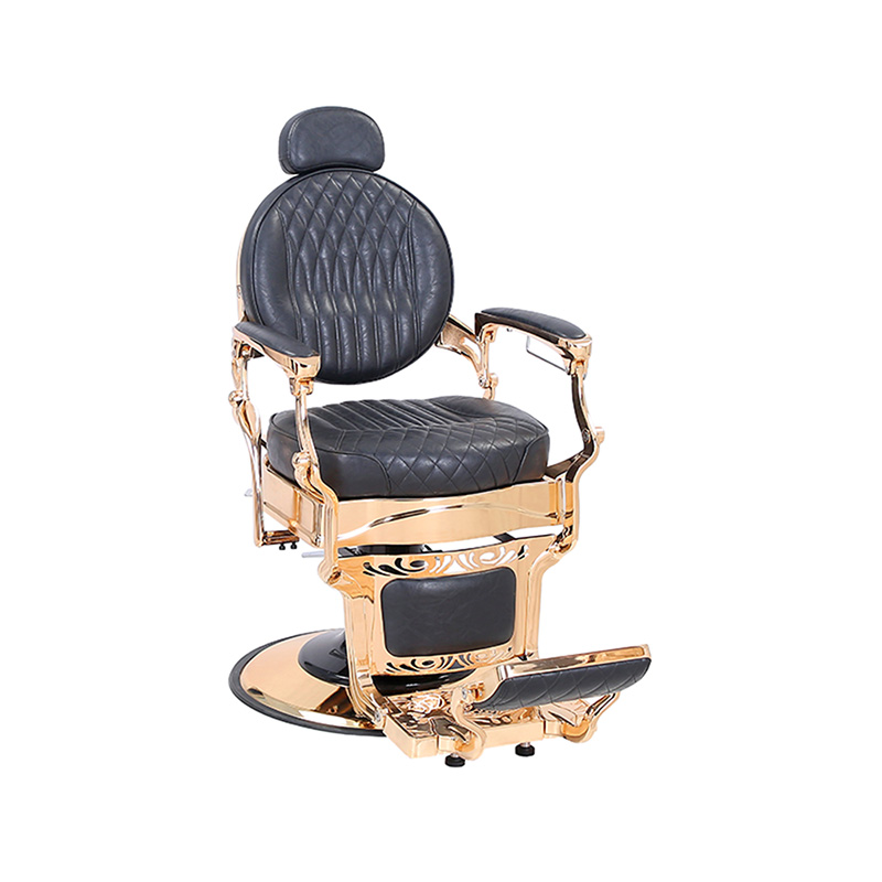 HZHZ8799E কালো প্লেড রেট্রো হেয়ারড্রেসিং চেয়ার