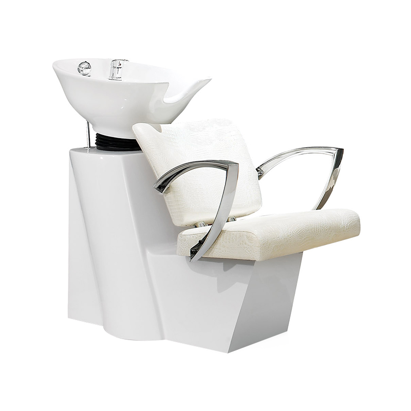 HZ9009 সাদা চুল ধোয়ার সিঙ্ক ব্যাকওয়াশ ইউনিট শ্যাম্পু স্টেশন